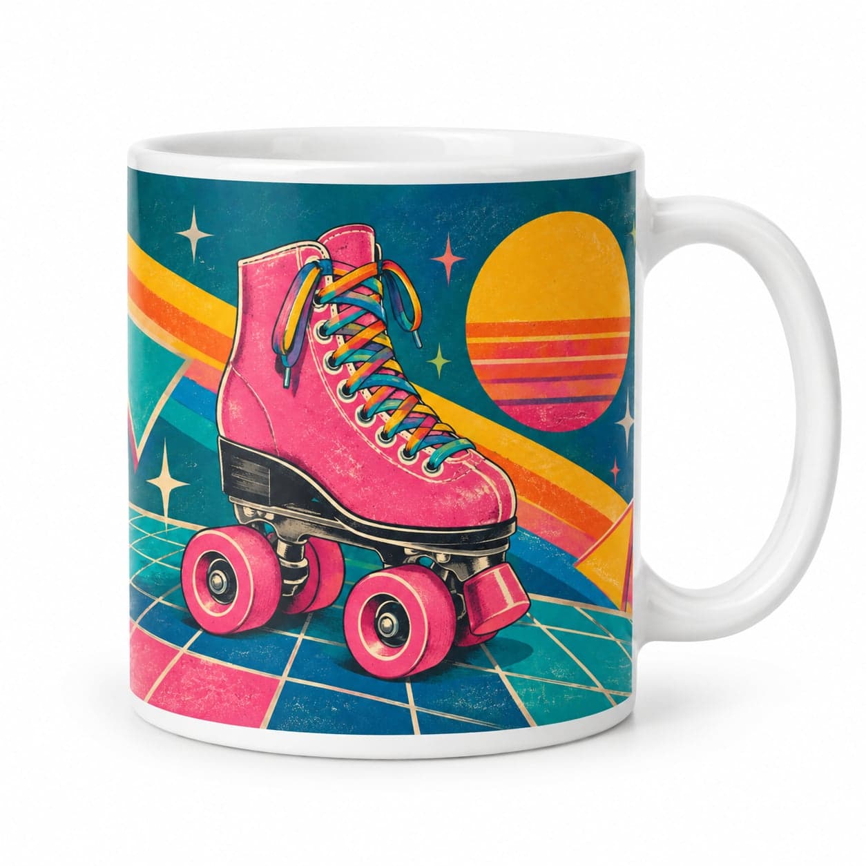 80s Roller Skate Coffee Mug – Vintage Retro Ceramic Mug